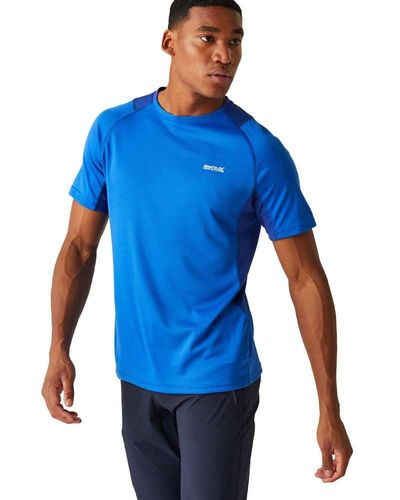 Regatta S Virda Iv Quick Tech Drying Short Sleeve T Shirt - Blue