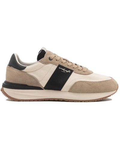 Pepe Jeans Buster Tape Trainer Man - Synthetic, Beige, 8 Uk - Natural