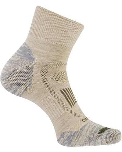 Merrell And Zoned Cushioned Wool Hiking Ankle Socks-1 Pair Pack-breathable Arch Support - Grey