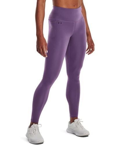UNDER ARMOUR WOMEN'S XS Motion Ankle Leg Print Purple Training Tights  $40.06 - PicClick AU