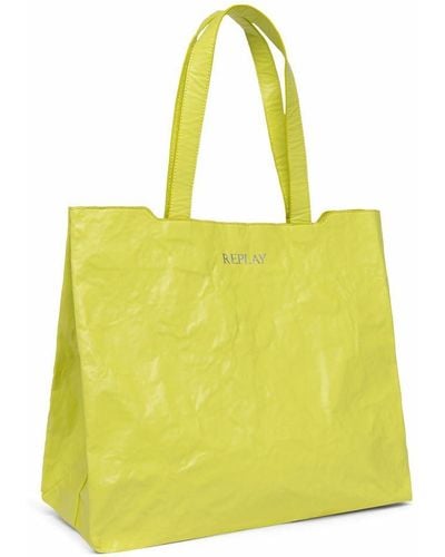 Replay Women's Bag Made Of Faux Leather - Yellow