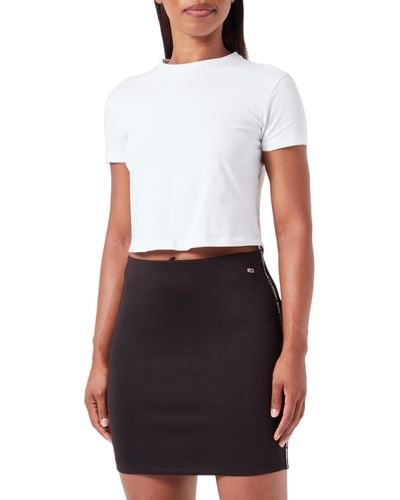 Tommy Hilfiger Mini Skirt Logo Bodycon - White