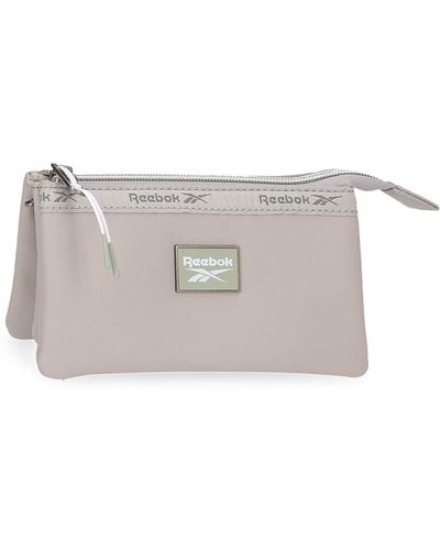 Reebok Tina Toiletry Bag Three Compartments Grey 17,5x9,5x2 Cms Synthetic Leather - White