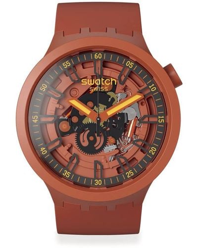 Swatch Uhr Big Bold Rot SB01R100 - Pink