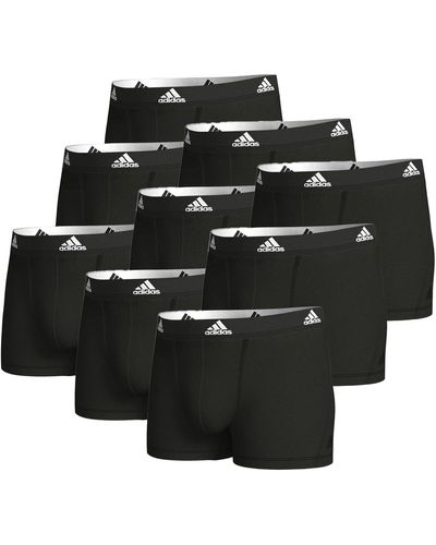 adidas 9er Pack Basic Trunk Unterhose Shorts Unterwäsche 9er Pack - Schwarz