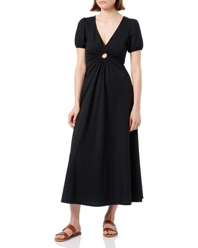 Springfield Midi-jurk Met Sluitring - Zwart