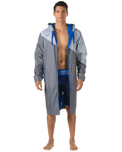Speedo s Parka Jacket Fleece Lined Team Colors Swimsuit in Red