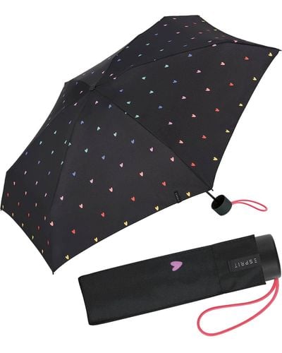 Esprit Parapluie de poche dégradé coloré - Noir