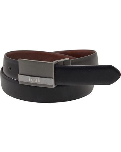 French Connection S Fcuk Reversible Buckle Belt - Brown
