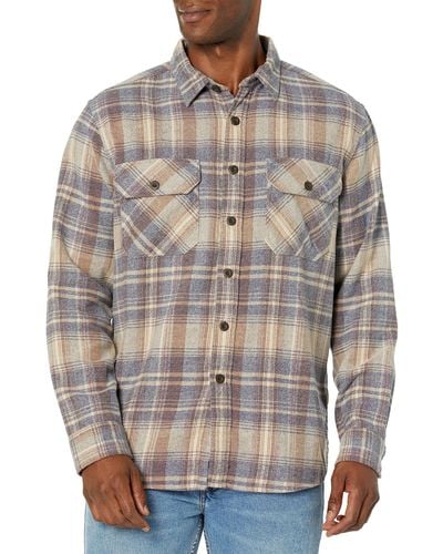 Pendleton Long Sleeve Super Soft Burnside Flannel Shirt - Gray