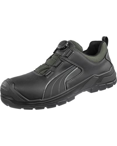 PUMA Safety Cascades DISC Low S3 CI HI HRO SRC Chaussures de sécurité à dégagement rapide pour homme avec embout en fibre de verre - Noir