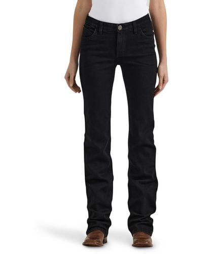Wrangler Willow Mid Rise Performance Waist Boot Cut Ultimate Riding Jean - Black