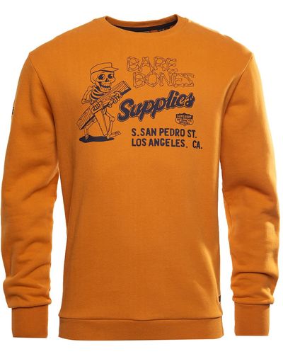 Superdry Workwear Sweatshirt mit Rundhalsausschnitt Geröstetes Orange L