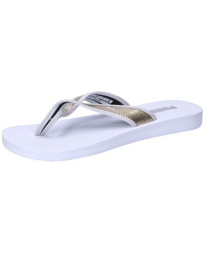PUMA Sandy Flip Metallic Shine Flip-flops - White