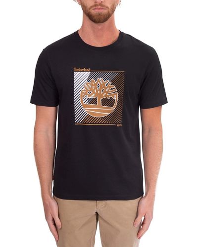 Timberland Shirt Uomo Regular con Stampa Logo - Taglia - Nero