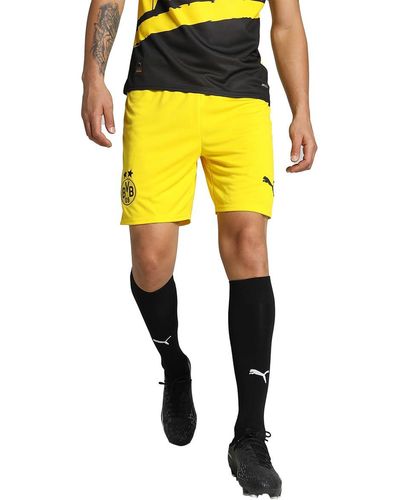 PUMA S Borussia Dortmund Football Shorts Cyber Yellow- Black L