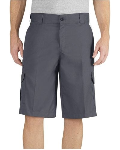 Dickies Mens 13 Inch Relaxed Fit Stretch Twill Cargo Shorts - Gray