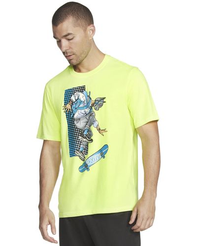 Skechers t deals shirt mens yellow