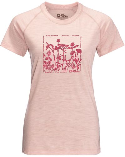 Jack Wolfskin Kammweg T-Shirt Rose Smoke XL - Pink