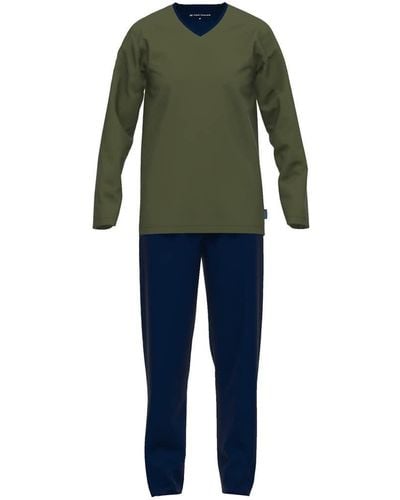 Tom Tailor 71112 Nevada Pyjama Dark Green 52 - Grün