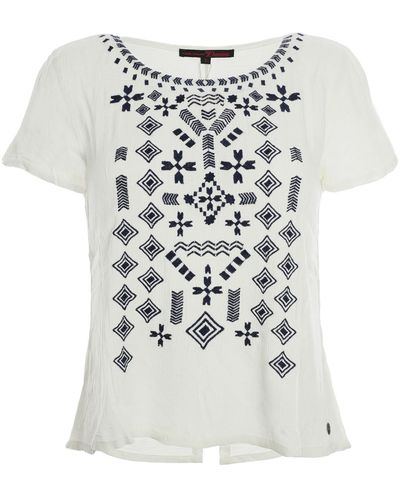 Tom Tailor Bluse T Shirt Tunika Kurzarm - Weiß