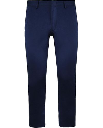 Calvin Klein Piper Chino Slim Fit Stretch Satin S Navy Bottoms K10k102533 634 - Blue