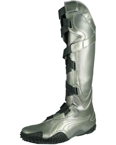 PUMA Mostro Alto Met Knee High Boots-silver-5 - Metallic