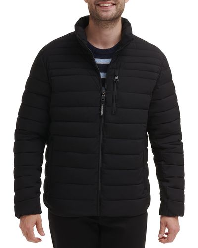 Calvin Klein Lightweight Water Resistant Packable Down Puffer Jacket - Black