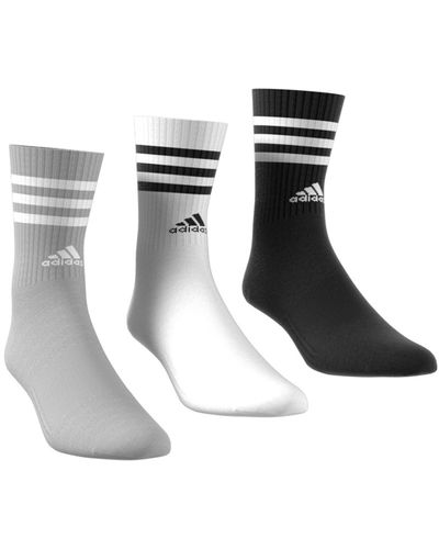 adidas 3-stripes Cushioned Crew Socks 3 Paar Sokken Voor Volwassenen - Blauw