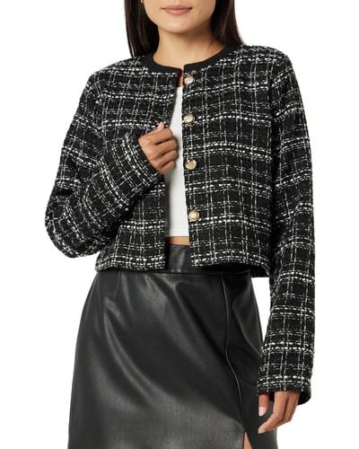 The Drop Cropped-Bouclé-Jacke für - Schwarz