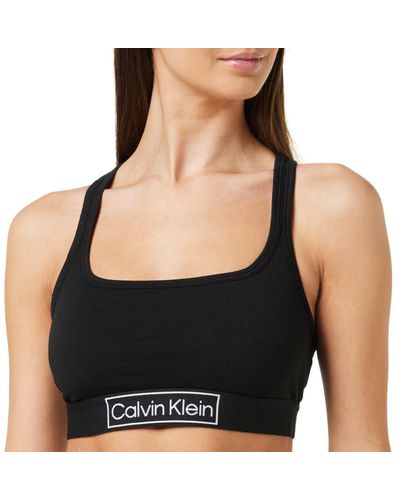 Calvin Klein Soutien-Gorge Brassière Unlined Bralette sans Armatures - Noir