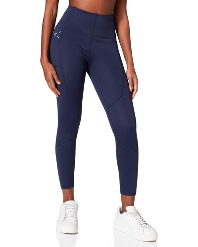 Superdry Run 7/8 Mallas Ajustadas - Azul