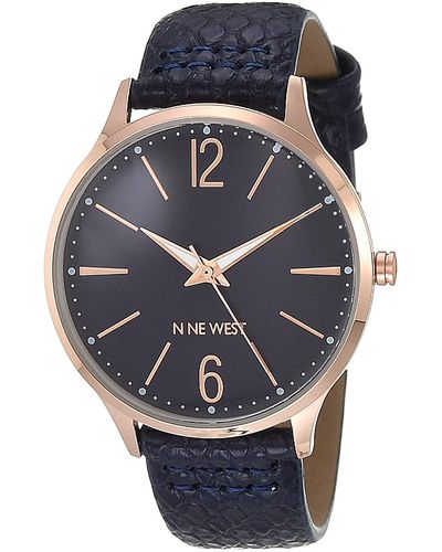 Nine West Klassische Uhr NW/2560RGNV - Blau