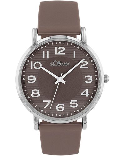 S.oliver Uhr Armbanduhr Silikon 2038376 - Mettallic