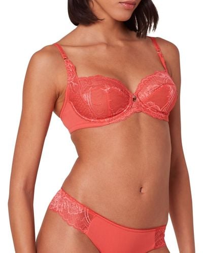 Triumph Wild Peony Floral W Bh Voor - Rood