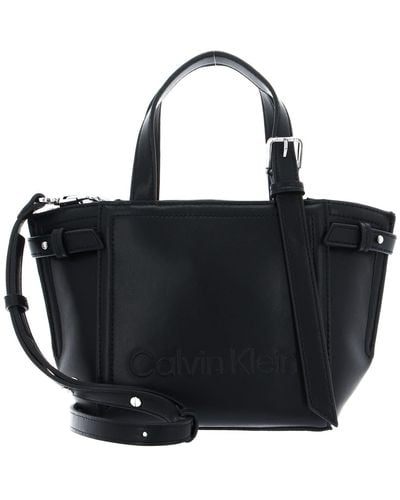 Calvin Klein Minimal Hardware Mini sac fourre-tout Noir Taille unique
