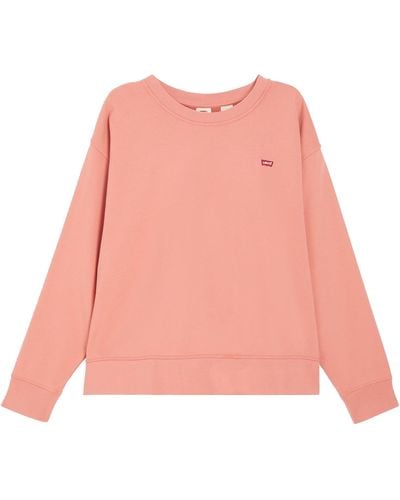 Levi's Plus Size Standard Crew Sweatshirt - Pink