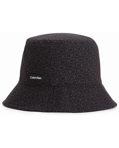 Calvin Klein Logo Bucket Hat aus Bio-Baumwolle - Schwarz