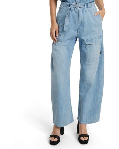 G-Star RAW Belted Cargo Loose Wmn Jeans - Blau