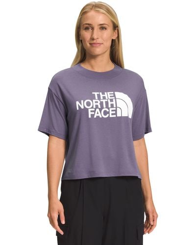 The North Face Short Sleeve Half Dome Crop Tee - Purple