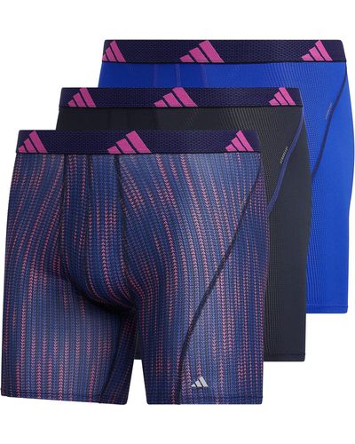 adidas Sport Performance Mesh Boxer Brief Underwear - Blue