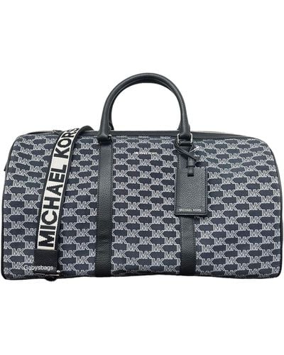 Michael Kors Cooper Jet Set Travel XL Duffle Weekender Bag Jacquard MK Signature - Schwarz