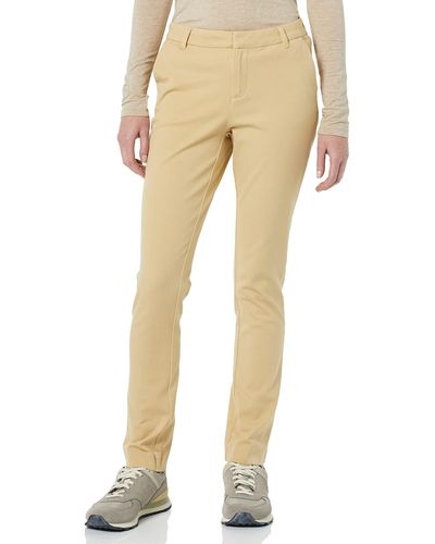 Amazon Essentials Pantalon Jambe Droite Longue Bi-Extensible - Neutre