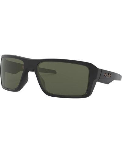 Oakley Double Edge Sunglasses Matte Black With Dark Grey Lens 66mm