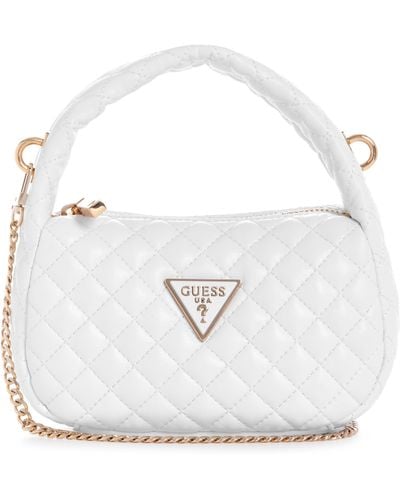 Guess Rianee Quilt Mini Hobo Evening - White