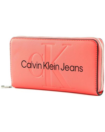 Calvin Klein Long Zip Around Wallet Dubarry - Rosa
