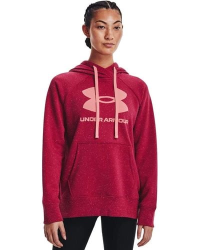 Under Armour Rival Fleece Logo Hoodie - Red
