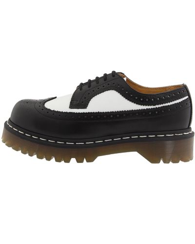 Dr. Martens , 3989 Brogue Bex 3-eye Leather Wingtip Shoe For And , Black & White, 10 Us /9 Us