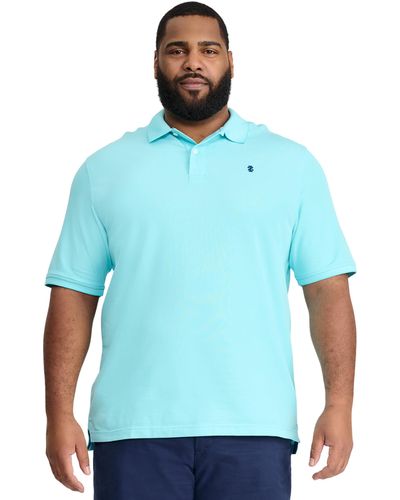 Izod 's Big-and-tall Advantage Performance Short-sleeve Solid Polo Shirt - Blue