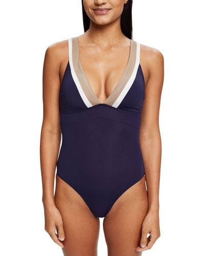 Esprit Tayrona Beach Rcspad One Piece Swimsuit - Blue